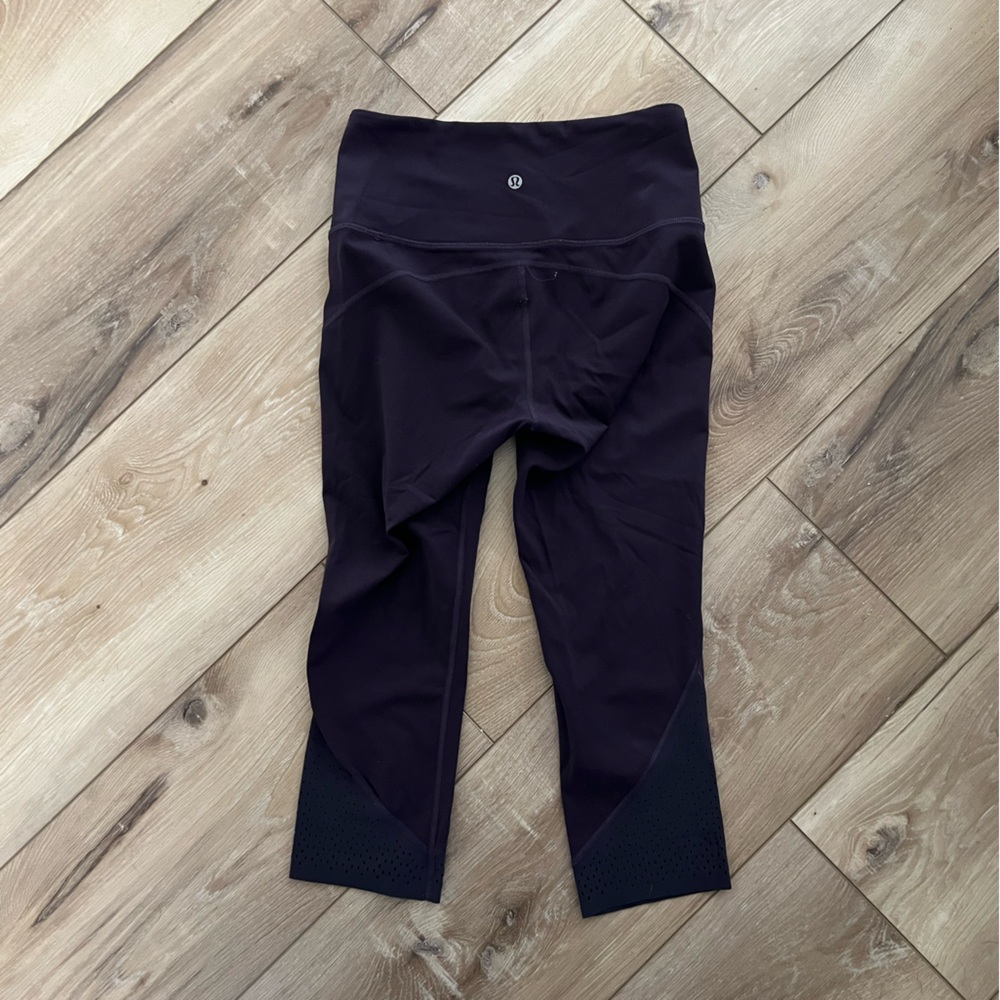 Purple Cropped Lululemon Leggings